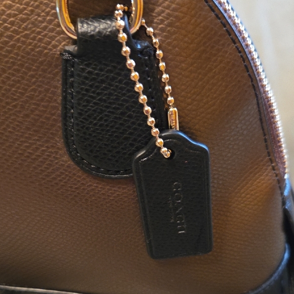 Coach Two-Tone Bronze and Black Mini Cora Satchel/Crossbody Bag - Picture 3 of 8